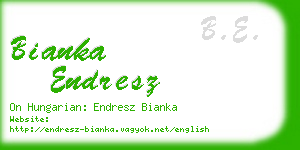 bianka endresz business card